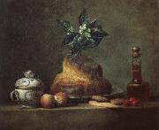 Jean Baptiste Simeon Chardin Round cake oil on canvas